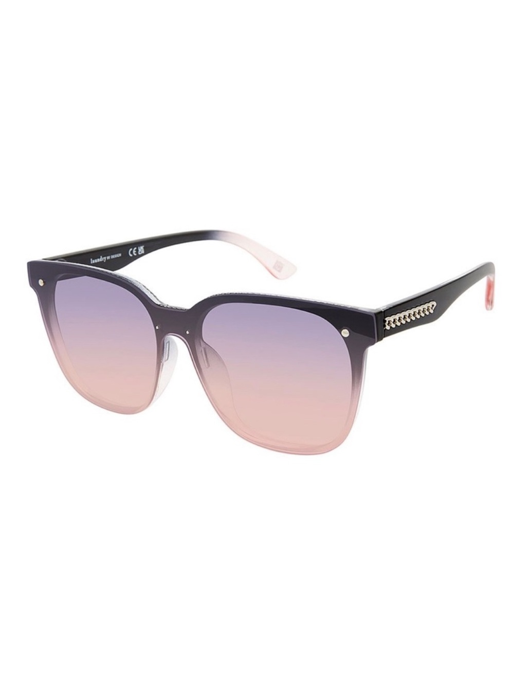 Black & Pink Ombre Square UV Sunglasses Laundry by Design